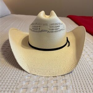Hat ‘n Hand Inc. Bangora Straw Cowboy Hat with Black Band - natural - 7.5 / 60mm
